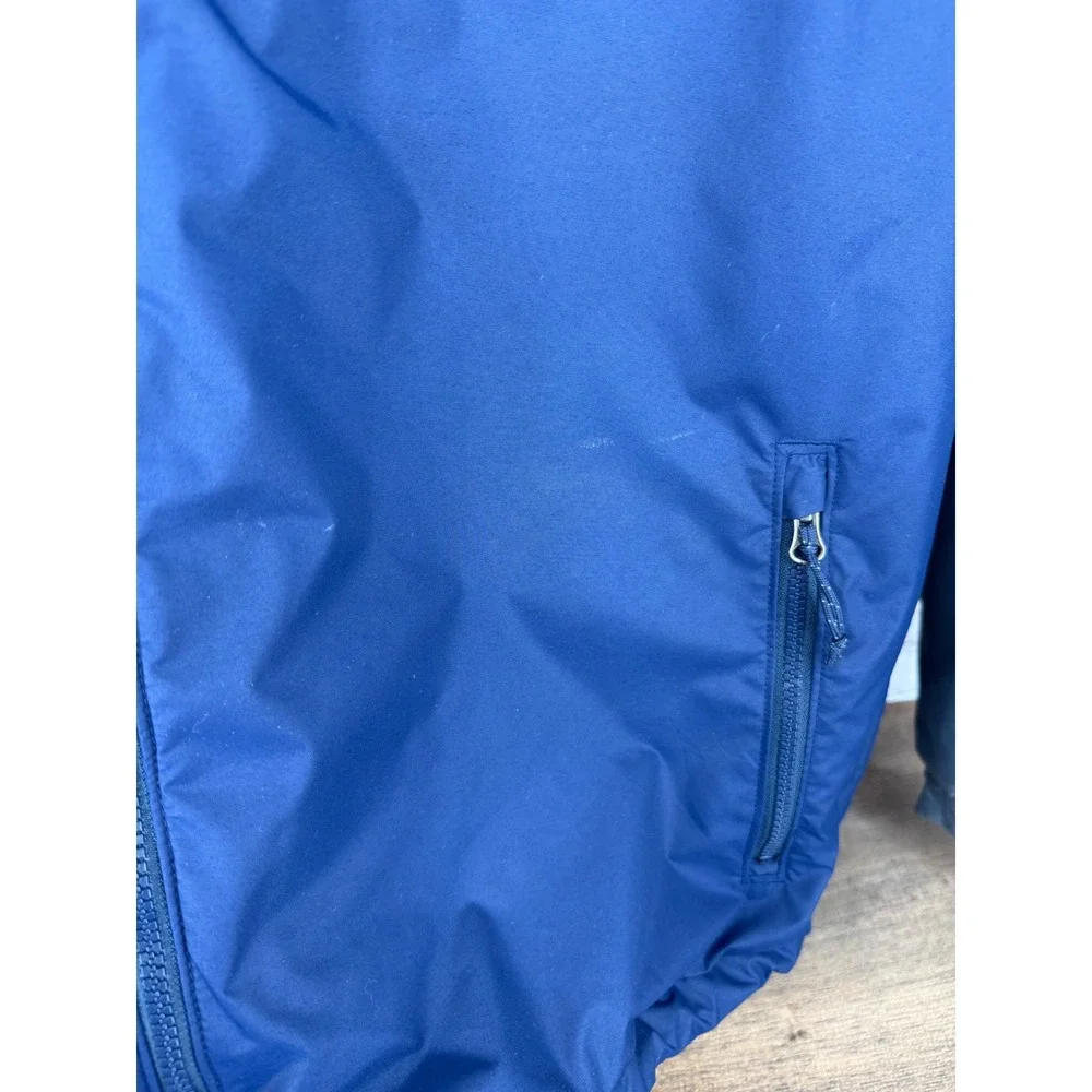 Columbia Thermal Coil Winter Jacket Mens XL Navy Blue Grey Colorblock Hooded